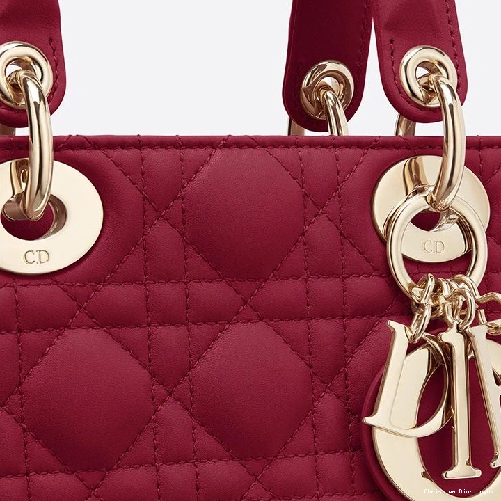 Cheap My ABCDior Red Lady Dior Bag Lambskin Cannage 0811 Luxury